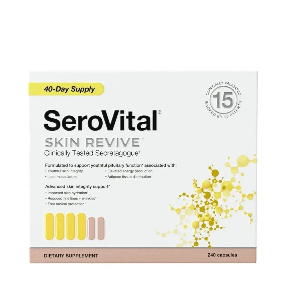 SEROVITAL Skin Revive 40 Day Pack 240 Capsules Skin Hydration EXP 04/27